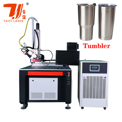 Canton Fair Promotion Custom 3000W Automatyczna Maszyna do spawania laserowego z włókienami włókiennymi do spawania kubków wodnych z stali nierdzewnej