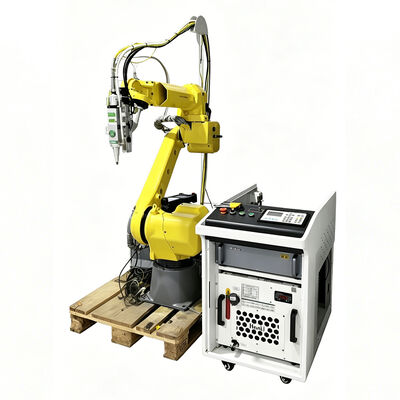 Kosztowo efektywny robot FANUC do cięcia laserowego z 6-osiową przegubową ramioną i laserem włóknistym Raycus/IPG do wytwarzania drobnych partii metali na zamówienie