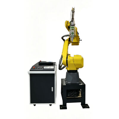 Robot do cięcia laserowego FANUC o dużej mocy z 6000W źródłem laserowym włókna IPG i dwustronnym wymiennikiem palet do produkcji ciężkich płyt stalowych