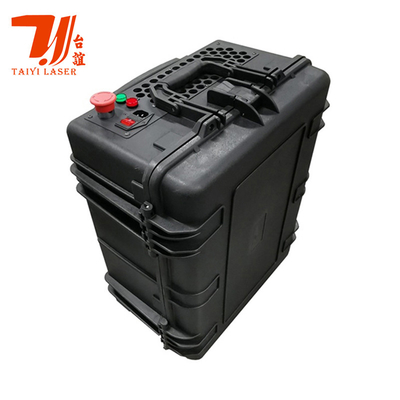 Walizka na kółkach Raycus Fibre Laser Cleaner, przenośny laserowy odrdzewiacz o mocy 100 W